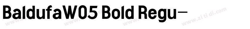 BaldufaW05 Bold Regu字体转换